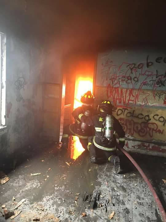 Primera Compañía en ejercicio para incendio estructural